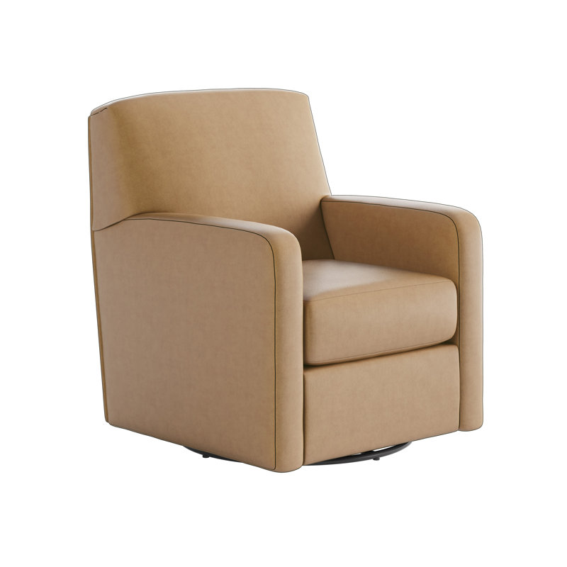 Fauteuil oscillant pivotant Balina Bindi, H 38 po x l 35 po x P 29 po, Caramel de Milan
