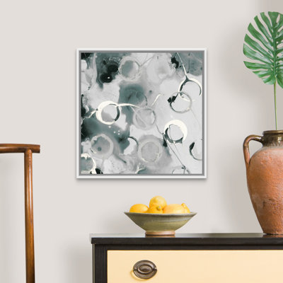 Teal Spatter III - Painting on Canvas