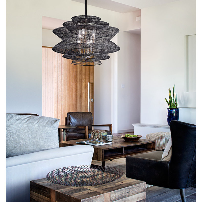 Lustre géométrique unique à 6 lumières Kokoro