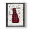 «Chequered Snowman I», reproduction encadrée - bois massif-1679407978-1679407970