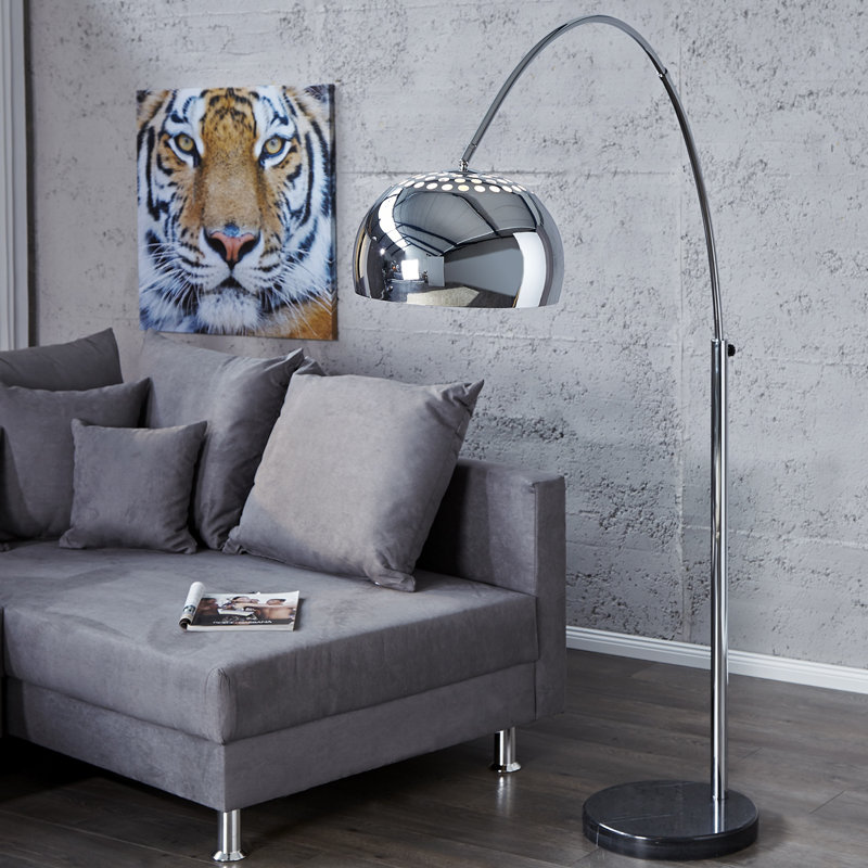 Ioanna 170cm Arched Floor Lamp, Chrome