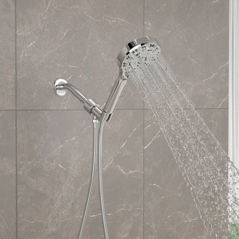 Pomme de douche réglable multi fonctions, Chrome