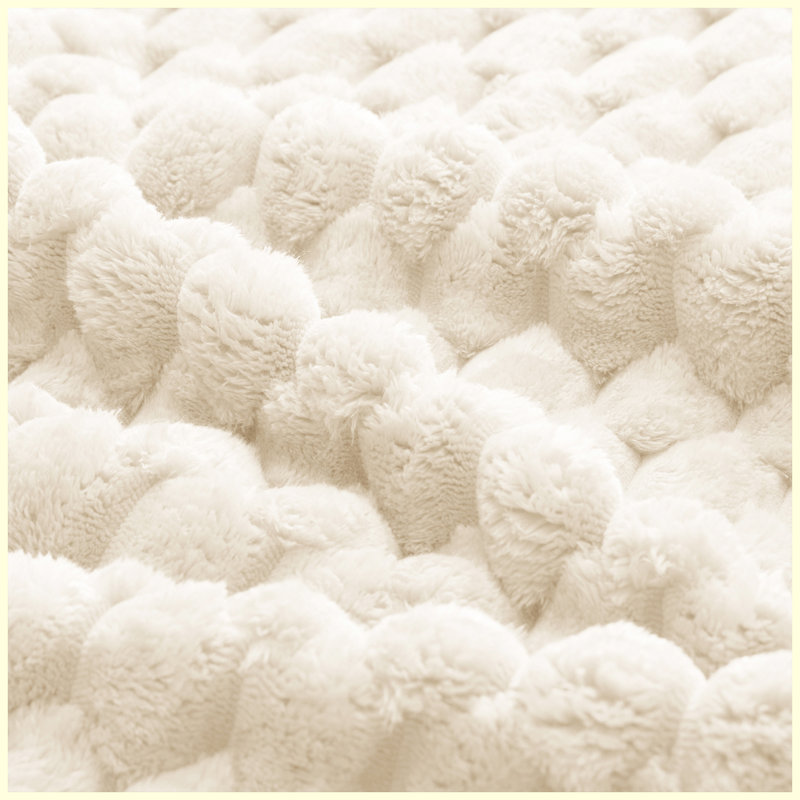 Repose-pieds rembourré Flannelette, White