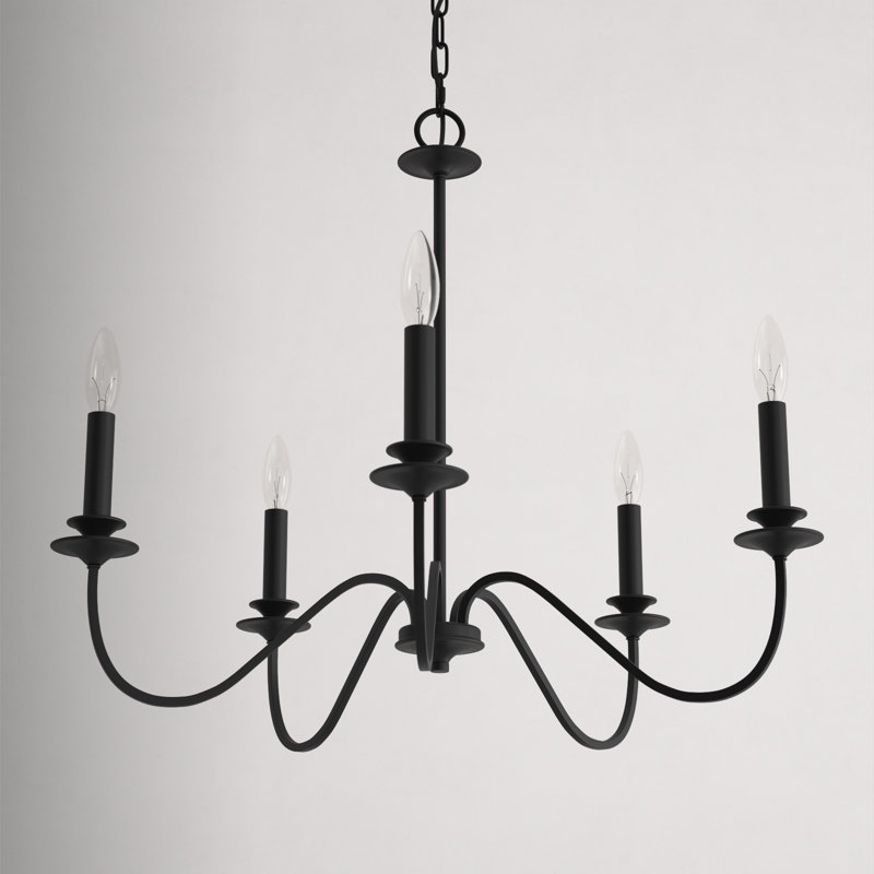 Lustre classique / traditionnel à 5 lumières de style bougie 