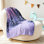 Jeté en molleton mauve ultra doux mauve, belle impression d'une seule nuit d'hiver