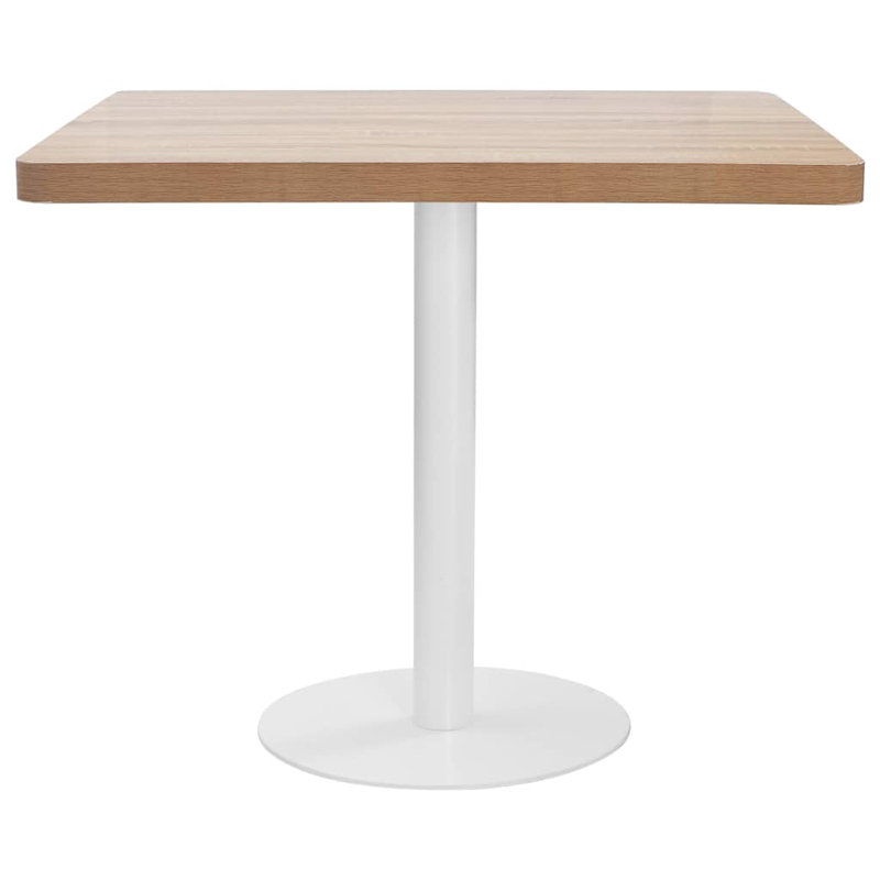 Table bistro Bistro, Brun clair, Blanc, H 29,5 po x L 31,5 po x l 31,5 po