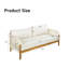 Canapé de patio 68,1 po en bois d'acacia avec coussins-1232899716