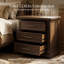 Solid Wood 3-Drawer Nightstand Bedside Table