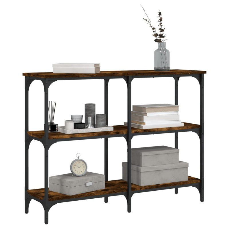Console Table, Smoked Oak, 75cm H x 100cm W x 29cm D
