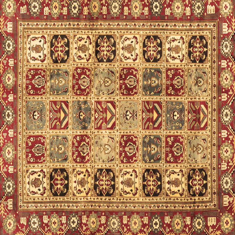 Washable Oriental Indoor Rug, Square 6'