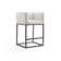 Upholstered Counter Stool with Metal Frame