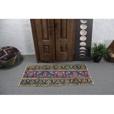 Motif géométrique bleu vif tissé à la main pour un décor luxueux