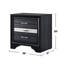 Black Nightstand With 2 Storage Drawers And 1 Jewellery Box Drawer Functional Organizer