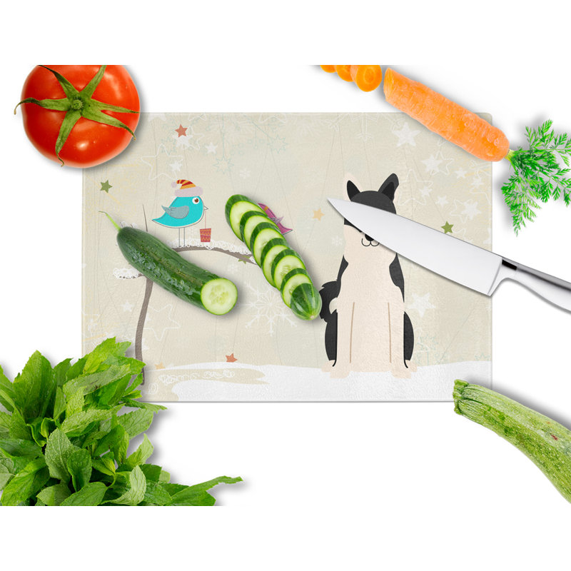 Planche à découper laïka spitz en verre trésors caroline russo-european Christmas Presents