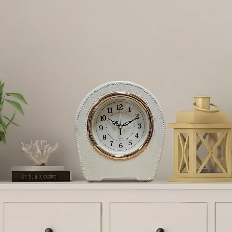 Aatiqah Analog Electric Tabletop Clock, White