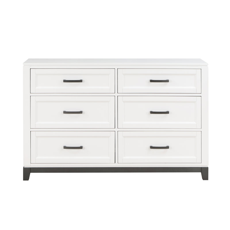 Garretson White 6 Drawer Dresser