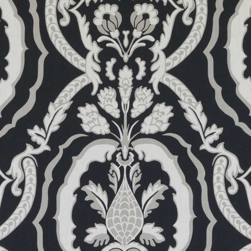Tissu Kathryn de Tobi Fairley, Noir / Blanc
