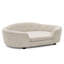 Lin, chien ovale, coussin à dossier, idéal, grandes tailles, beige, motif, chiens