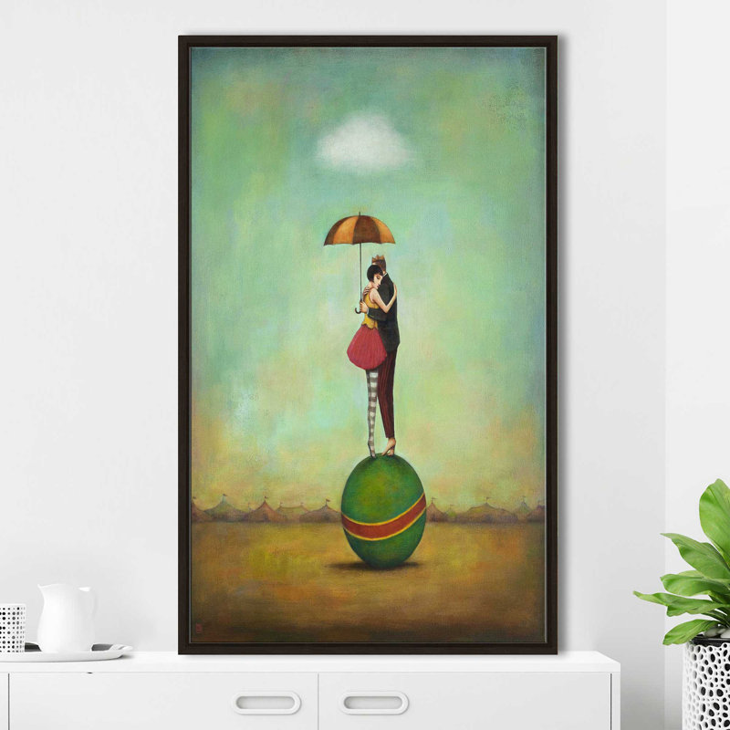 Circus Romance par - Peinture, Cadre flottant espresso, H 63,5 po x l 39,5 po x P 2 po