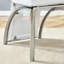 Chaise de salle à manger rembourrée en similicuir moderne avec pieds incurvés en métal et dossier découpé (ensemble de 2)-2036752460-2031375125-2031375114