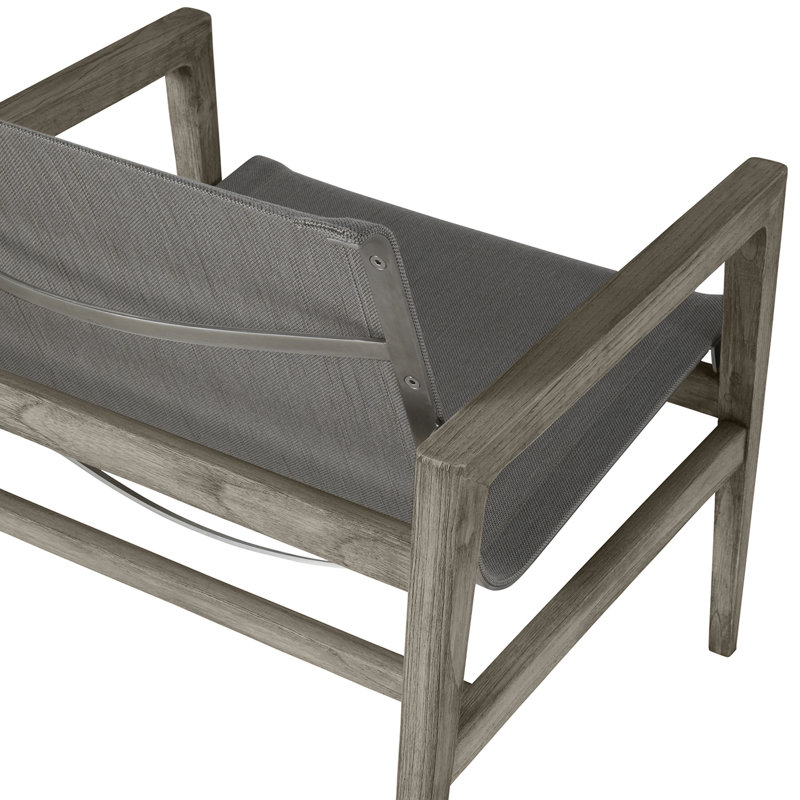 Coast Patio Lounge Chair, Oyster Teak Frame/Gray Sling