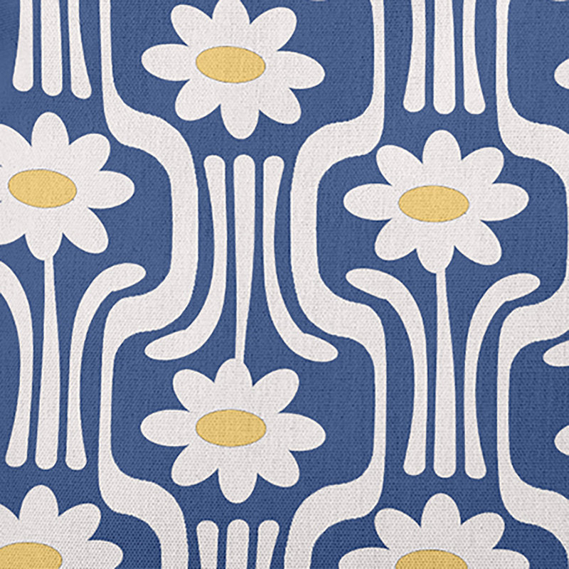 Coussin décoratif floral intérieur / extérieur Flower Power, Floral nautique marine, H 20 po x l 20 po