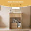 Meuble-lavabo sur pied de 61 cm (24 po) avec lavabo simple, portes cannelées et rangement, naturel-506938091-505760984