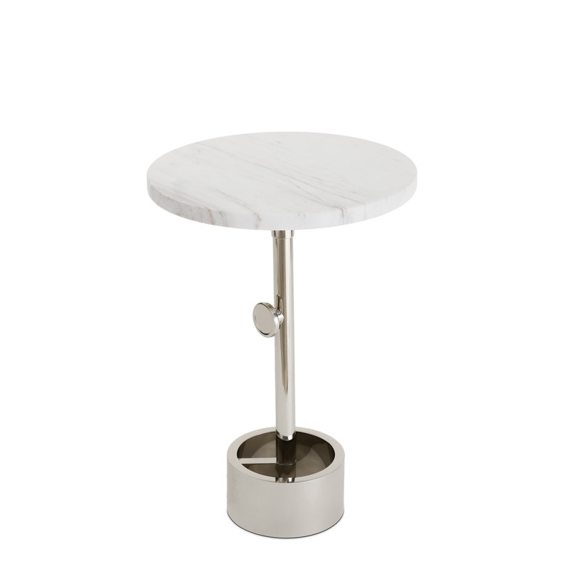 Myles Accent Table (Natural Brass), Polished Nickel