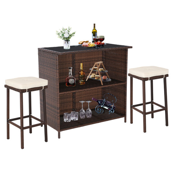 Red Barrel Studio® Bar Set with Stools & Reviews | Wayfair