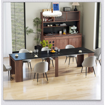 Table console extensible multifonctionnelle à longueur ajustable pour un gain d'espace polyvalent et des besoins d'organisation modernes dans la maison
