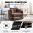 46" Chenille Upholstered Oversized Swivel Armchair With Ottoman-604522999