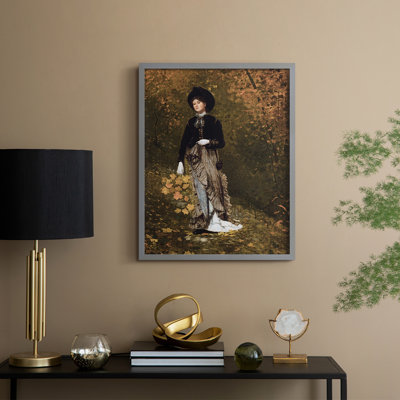 «Vintage Portrait Print CXII», reproduction encadrée - bois massif