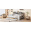 Lit de jour double en bois avec tablettes de rangement, lit multifonctionnel avec deux tiroirs de rangement et bureau d'étude-1530480122-1530480121