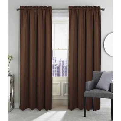 Twilight Blackout Thermal Rod Pocket Single Window Curtain Panel