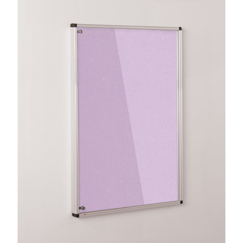 Wall Mounted Bulletin Board, 120 cm H x 90 cm W x 3.2 cm D, Lilac
