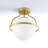 11.2‘’-1 Light  Sphere Globe Frosted Glass Semi Flush Mount For Dining Room Hallway-137798840