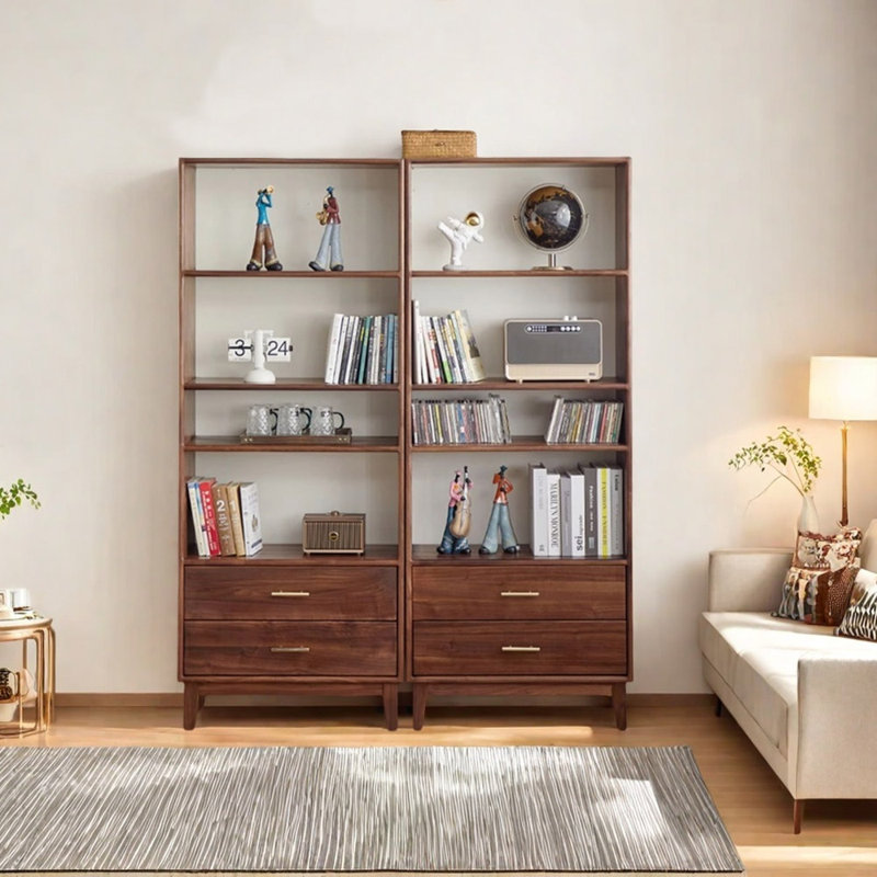 Chinese style solid wood simple bookcase