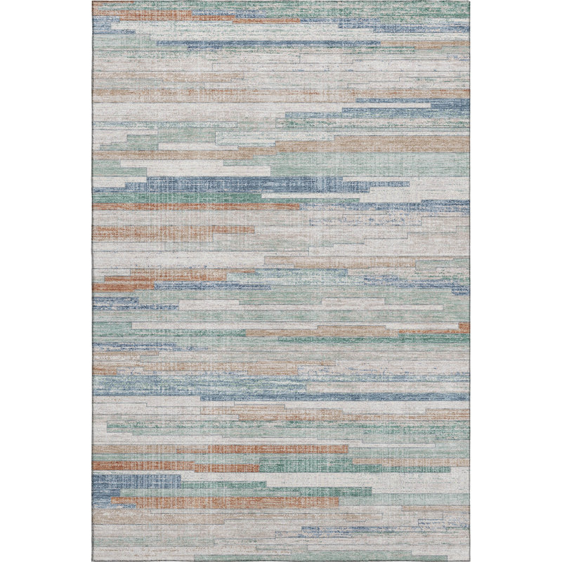 Premium Machine Washable Ariel Stripes Rug, Rectangle 3' x 5'