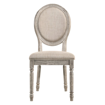 Paire de chaises d'appoint rembourrées brun clair - dossier très complexe, pieds en chêne récupéré pour une salle à manger élégante en chêne, dossier confortable et élégant