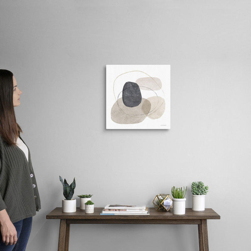 «Think Neutral 10» par Lisa Audit - Peinture sur toile, H 16 po x l 16 po, Toile tendue, Sans cadre