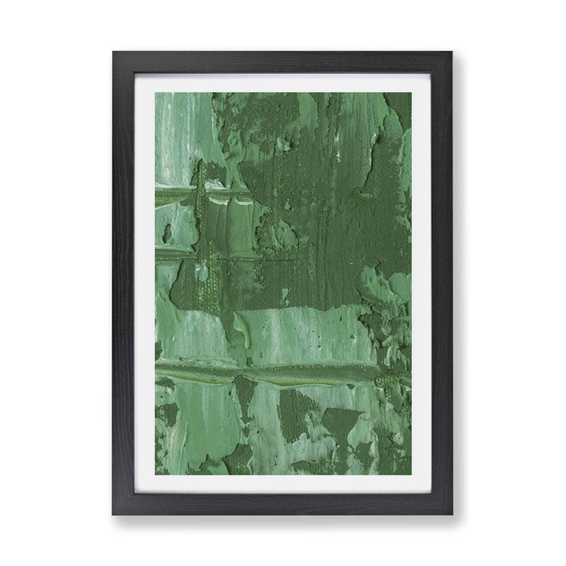 Abstract Vol.445 by S.Johnson - Single Picture Frame Painting, 62cm H x 87cm W x 2cm D, Black
