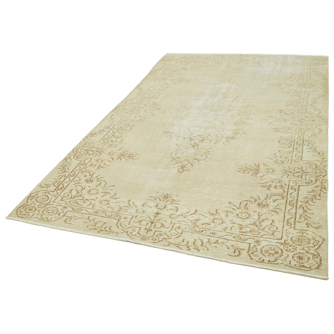 Vintage Beige Vintage Wool Handmade Area Rug