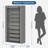 9-Tier Shoe Rack with Dustproof Cover, Freestanding Tall Storage Organizer – Gray