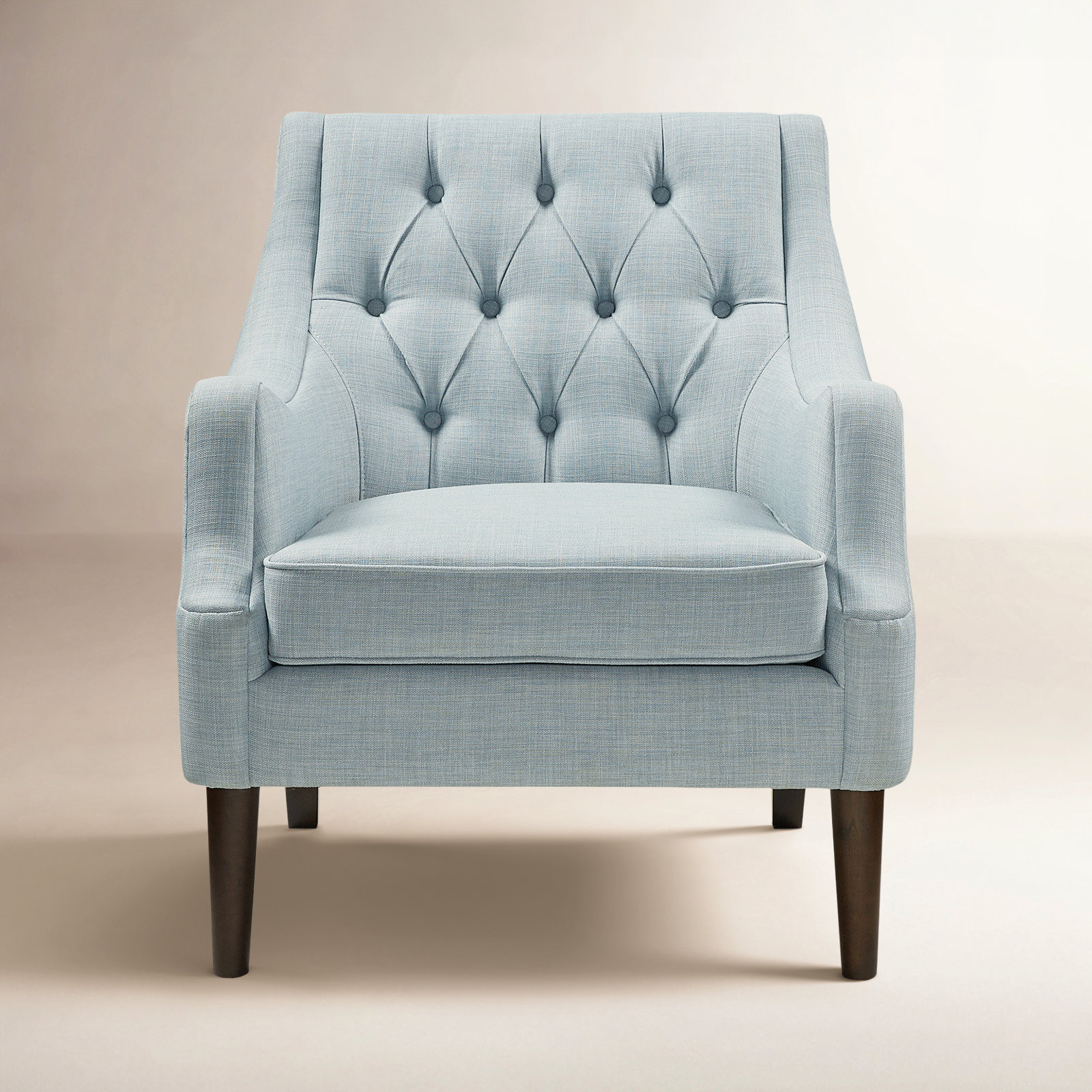 Anatonia Wingback Chair, Dusty Blue