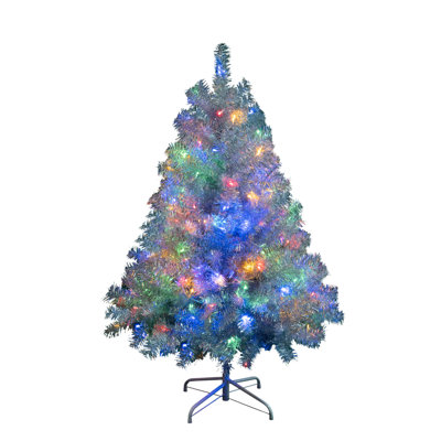 4FT Pre-Lit Artificial Christmas Tree with LED Lights and 11 Modes for Indoor & Outdoor Use