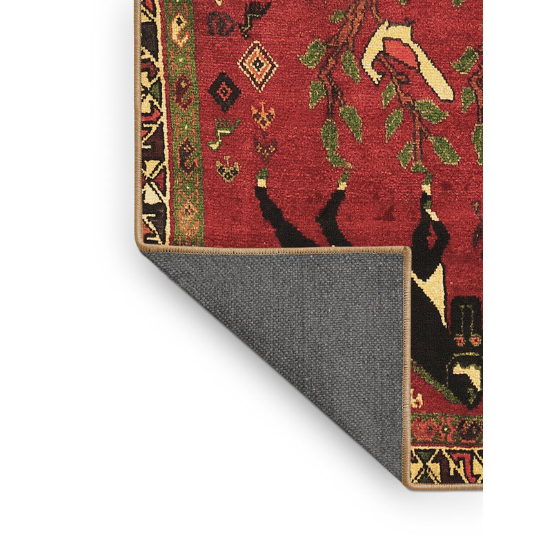 Tapis oriental brun tissé à la machine, Rectangle 7 pi x 10 pi