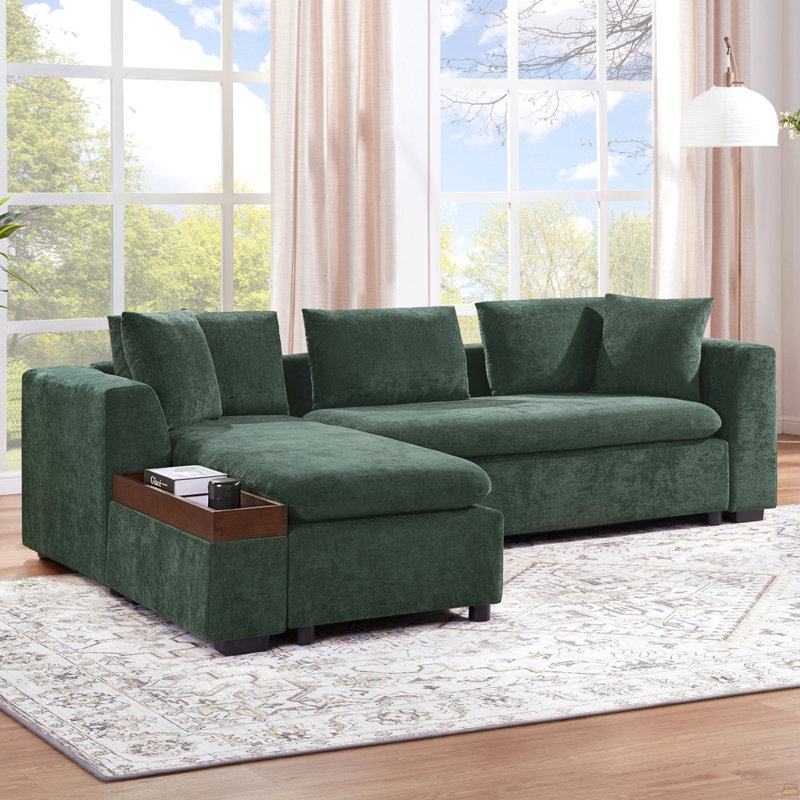 Sectional Sofa 93.7" L-Shaped Sofa Upholstered Sofa Couch