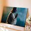 Toile, art serein avec de longs cheveux qui coule et une barbe-1029958039