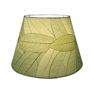 Real Leaf Drum Lamp Shade in Red/Blue/Pink
