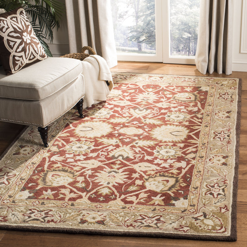 Tapis oriental en laine touffeté à la main Tingley, Rectangle 4 pi x 6 pi